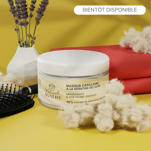 Masque capillaire à la kératine de laine certifié bio -  régénérant & fortifiant