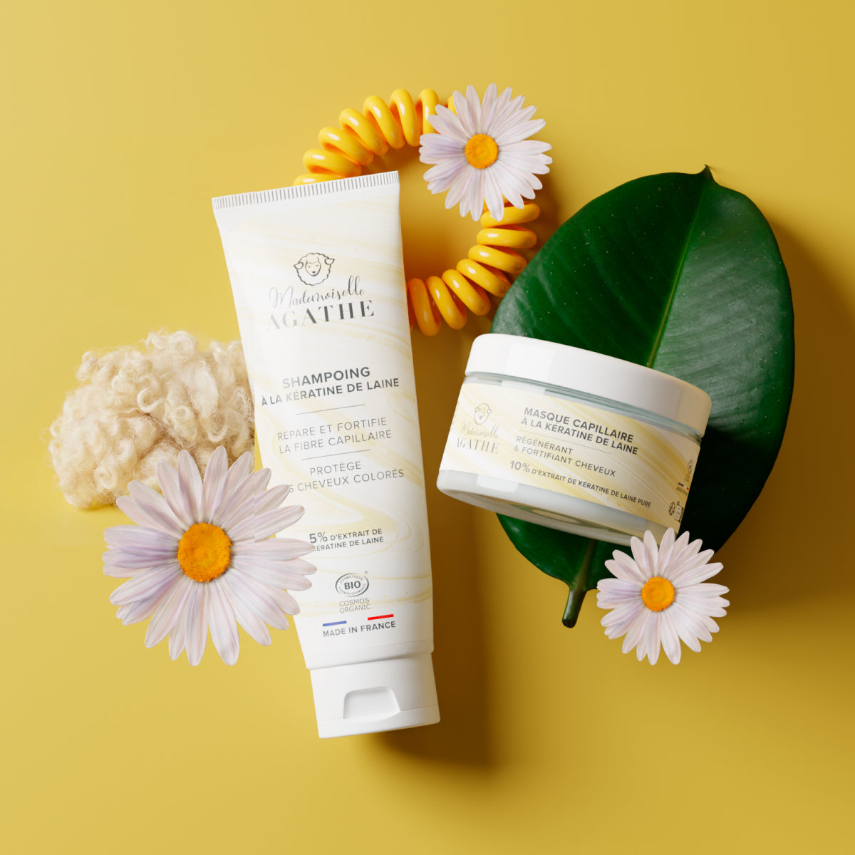 Essentielles Haarduo mit zertifiziertem Bio-Schafwollkeratin – repariert & schützt