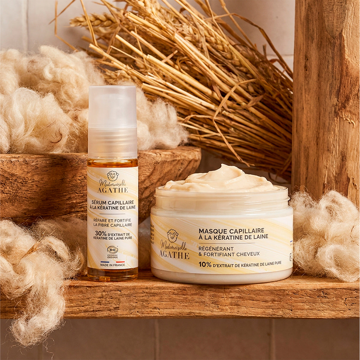 Duo intensive Haarreparatur mit Bio-Schafwollkeratin – repariert & schützt