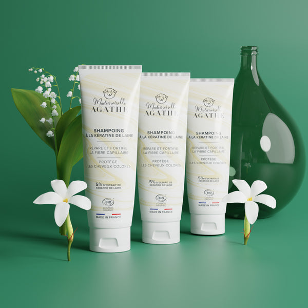 3er-Pack Bio-Schafwoll-Keratin-Shampoo – reinigt & schützt
