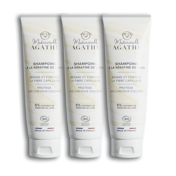 3er-Pack Bio-Schafwoll-Keratin-Shampoo – reinigt & schützt