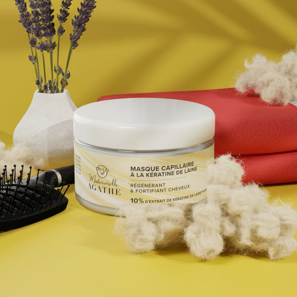 Bio-zertifizierte Wollkeratin-Haarmaske – regenerierend & stärkend