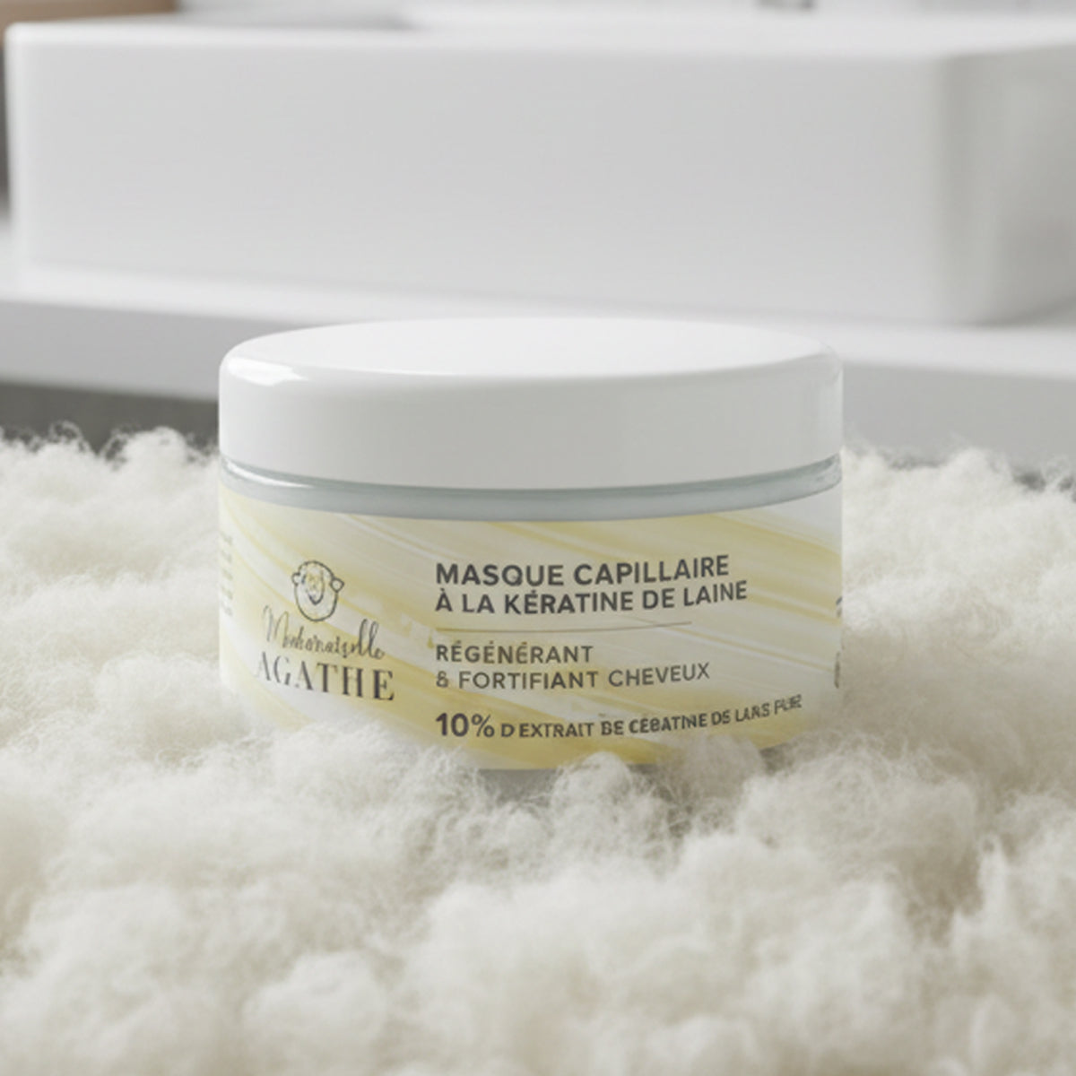 Bio-zertifizierte Wollkeratin-Haarmaske – regenerierend & stärkend