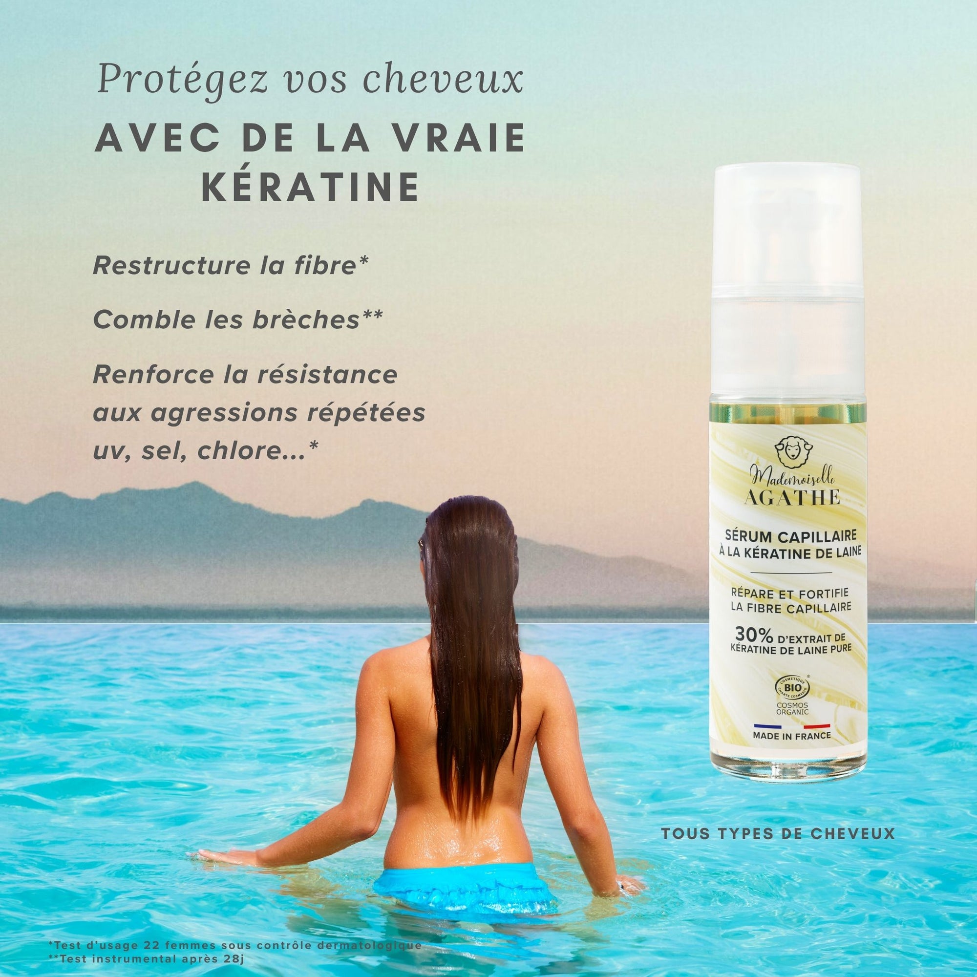Bio-zertifiziertes Keratin-Haarserum - repariert & schützt