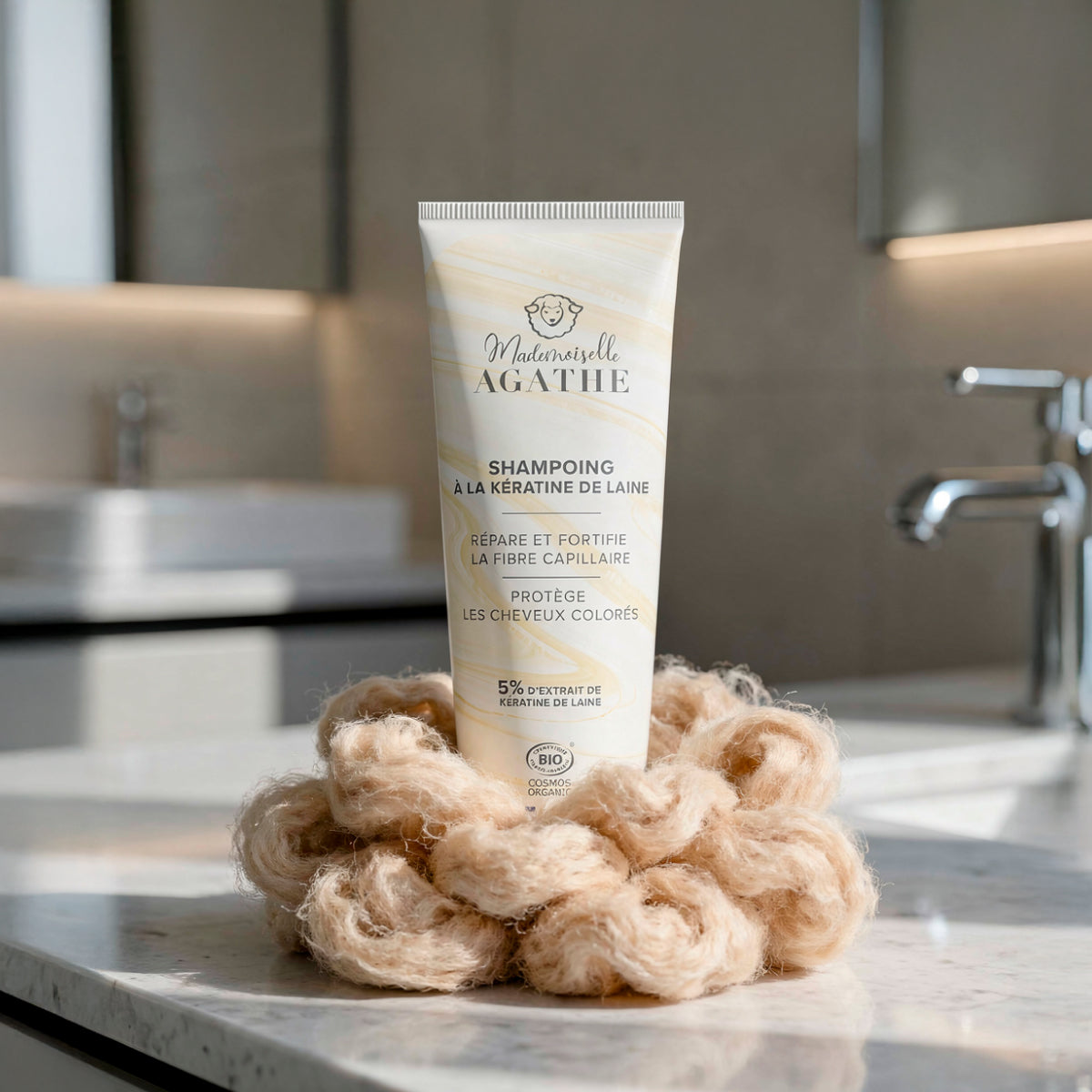 Bio-zertifiziertes Lanolin-Keratin Shampoo – repariert & schützt